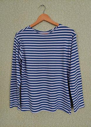 Лонгслив тельняшка в полоску свободного кроя