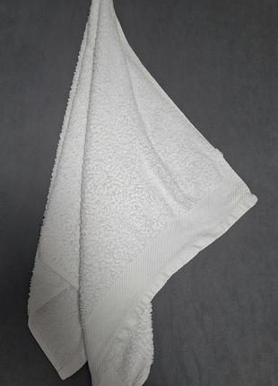 Полотенце махровое банное, белое,50×100см