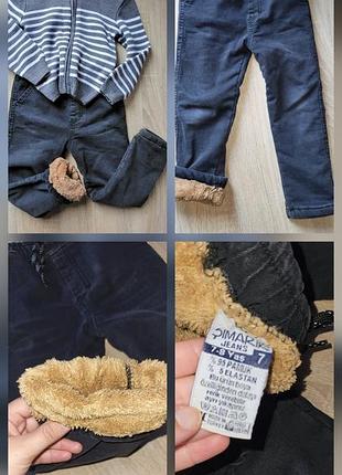 Теплые джинсы 6-7 лет