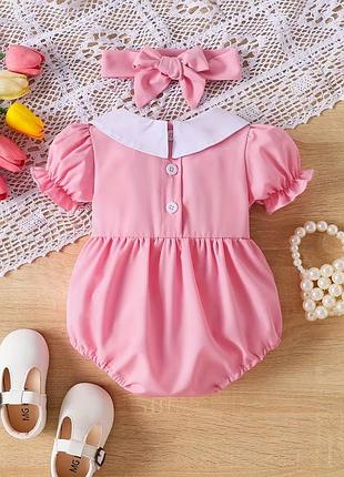 Рожевий боді для дівчинки 2