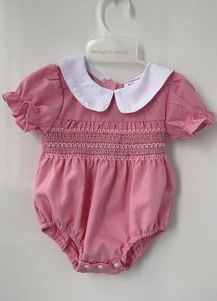 Рожевий боді для дівчинки 6