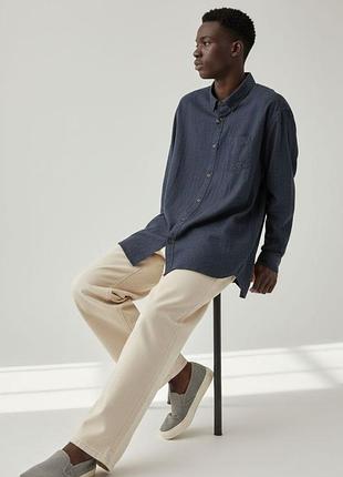 Британская рубашка из натурального хлопка racing green (2xl, navy)