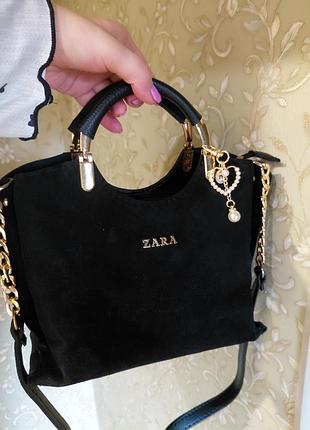 Сумка замшевая zara