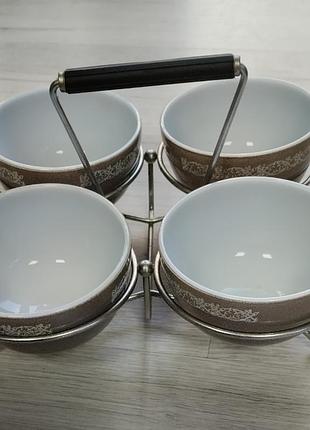 Ryrex jaj английская винтаж 1960х набор пиалок мысок на подставке