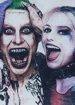 Декоративная наволочка с принтом джокер и харли квин