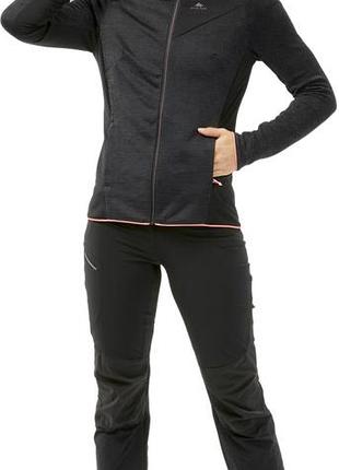 Флисовая кофта женская quechua mh900 для туризма