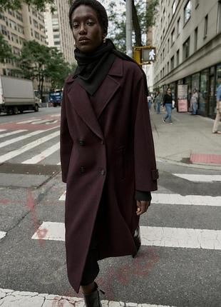 Пальто женское zara sofr оверсайз zara