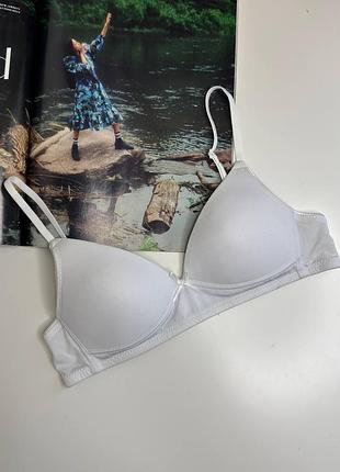379 базовый белый бюстгальтер без косточек 32aa/70a подростковый бюстгальтер