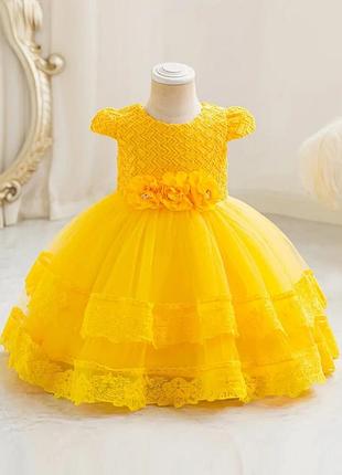 Сукня для дівчинки святкова жовтого кольору