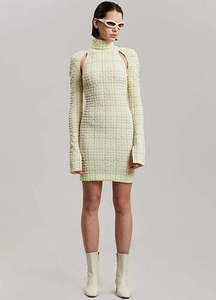 Nanushka оригінал зелена міні сукня платье