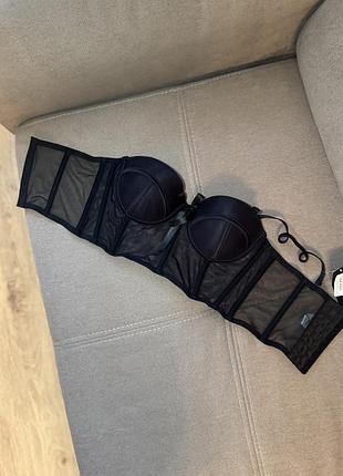 Бюстгальтер корсетний чорний