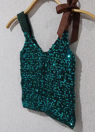 Желет-топ из мериносовой шерсти выполнена в едином экземпляре