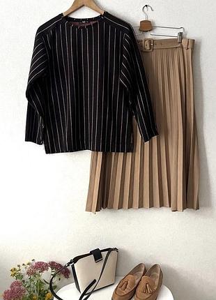 Цупка трикотажна блуза у смужку zara