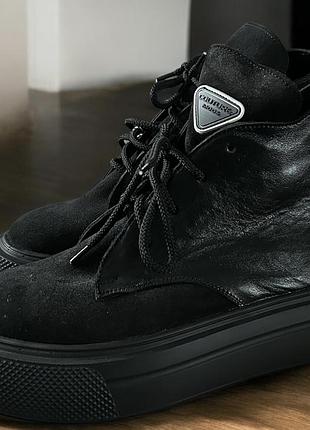 Зимові шкіряні черевики