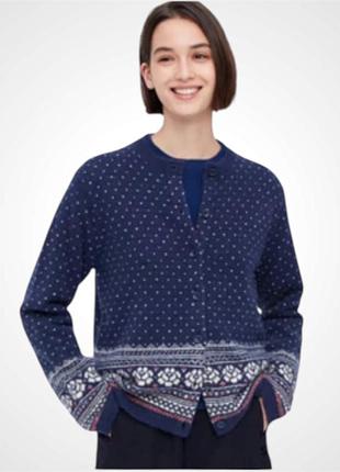 Кардиган жіночий з зимовим принтом