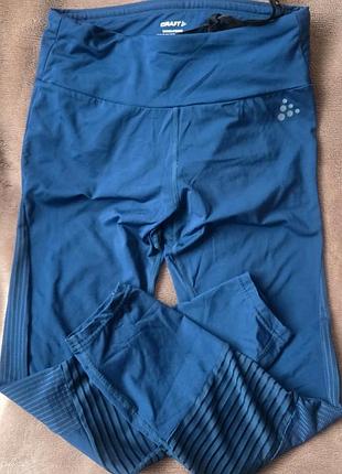 ​🏃‍♀️ ефектні спортивні легінси craft (лосини) - сітка та висока посадка - розмір m 💙
​