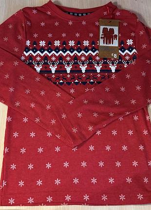 Пижама новогодняя (128см)7-8 лет