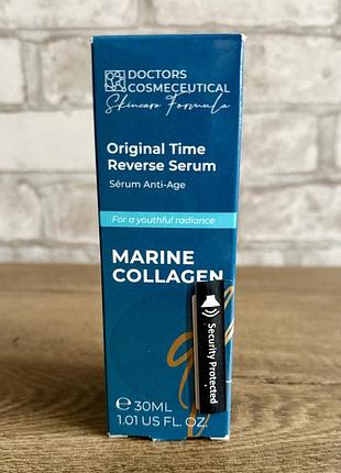 Оригінал!нова професійна антивікова сироватка з морським колагеном marine collagen original time reverse, doctors cosmeceutica,30 мл,великобританія 🇬🇧