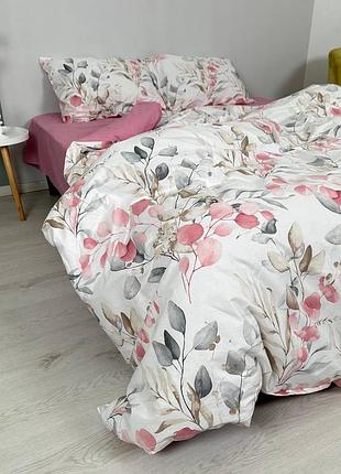 Постільна білизна ранфорс premium pink harmony (полуторний,двоспальний,євро,сімейний)