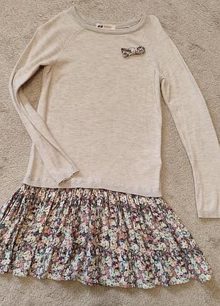 Платье фирмы h&amp;m на девочку 7-10 лет