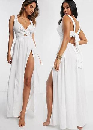 Распродажа платье asos натуральное с завязкой на спине