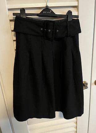 Юбка женская шерстяная черная marks &amp; spencer
