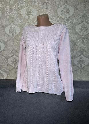 Вʼязаний жіночий светр. котоновий светр розмір s лавандового кольору