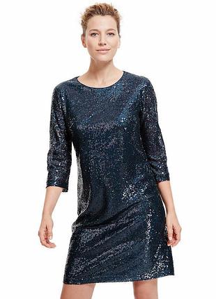 Вечернее платье в пайетки marks &amp; spenser р. 8