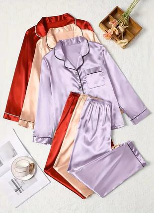 Красивый пижамный набор женский, стильный пижамный комплект с брюками