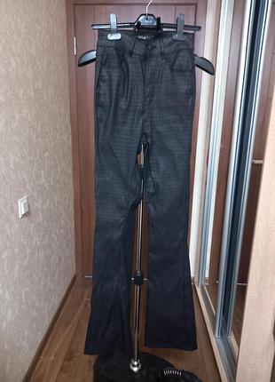 Штаны брюки джинсы кожзам клеш