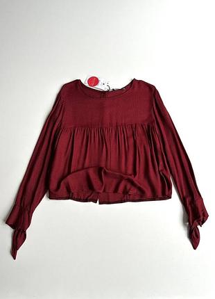 Bershka блуза вільного крою віскоза