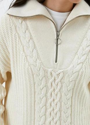 Светер на молнии topshop,молочный