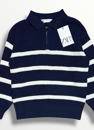 Кофта zara теплий в,язаний світшот на хлопчика светр zara 6-7 років 116-122 см