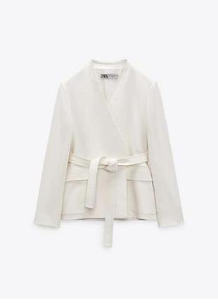 Zara жакет /блейзер льон