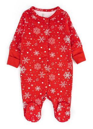 Комбинезон для младенцев на кнопках, футер, 56 - 74 см