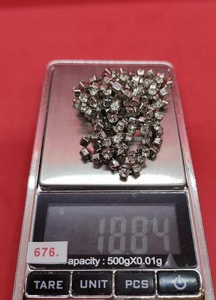 Кольє намисто ланцюжок прикраса аксесуар на шию вінтаж артдеко - скло метал сплав - 676