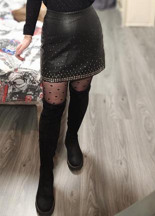 Замшевые сапоги / замшевые ботфорты / сапоги чулки замш