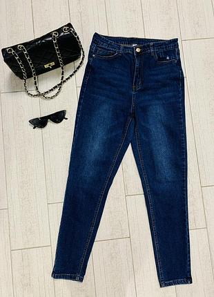 Жіночі базові вкорочені джинси-скінні на високій посадці розмір m