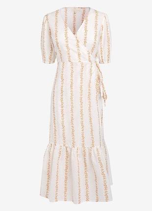 Легка повітряна сукня міді next / сукня у квітковий принт / молочна сукня міді із квітами у квіти