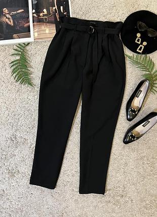 Бачові завужені укорочені брюки на високій посадці #168/1