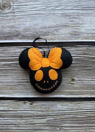 Іграшка підвіска з американського фетру міккі маус  декор до хелловіна/ яликові прикраси