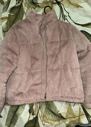 Куртка дуже тепла теді ніжно рожевого кольору