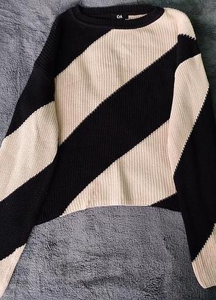 Вязаный джемпер, вязаный свитер, женский джемпер, укороченный свитер, вязаный джемпер c&amp;a