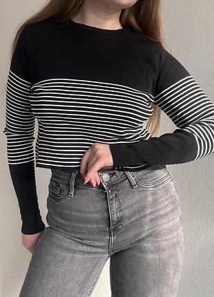Смугастий гольф водолазка zara / водолазка чорно-біла / гольф у смужку