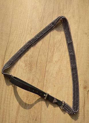 Металлический пояс maje кожаный ремень