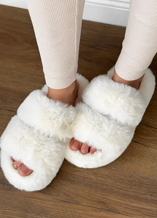 Пушистые домашние тапочки