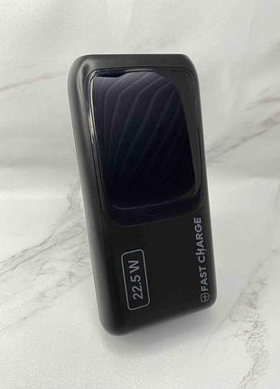 Б/в портативний зарядний пристрій power bank usb c 20000 маг із вбудованим кабелем, швидка зарядка pd та qc 22,5 вт,
