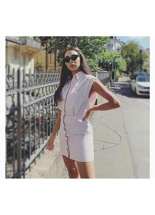 Сукня котонова рожева 2