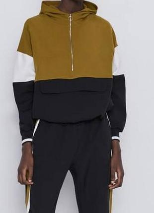 Женская толстовка-анорак от zara eur l