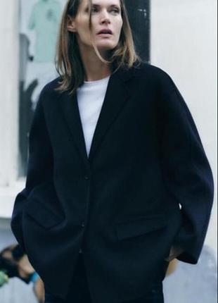 Zara женский блейзер из смеси шерсти